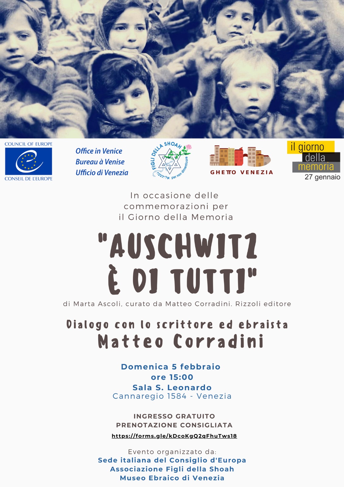 Dialogo con Matteo Corradini "Auschwitz è di tutti"